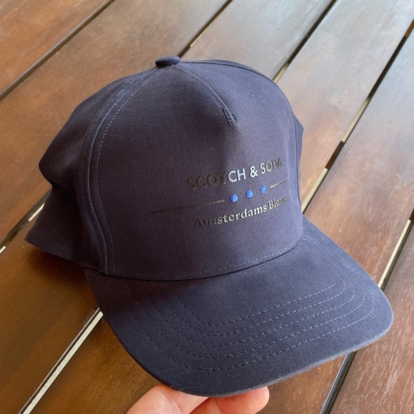 Scotch & Soda Amsterdams Blauw hat cap baseball navy one size - Picture 3 of 5